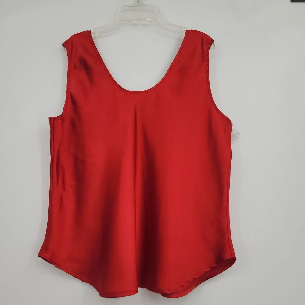 VTG Inner Most Womens Satin Tank Top Red XL Y2K Vintage Feminine Romantic Career